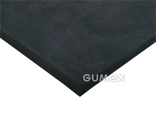 Mikroporézna guma T130 EP, hrúbka 2mm, 2000x1000mm, hustota 120kg/m3, EPDM, -40°C/+70°C, čierna